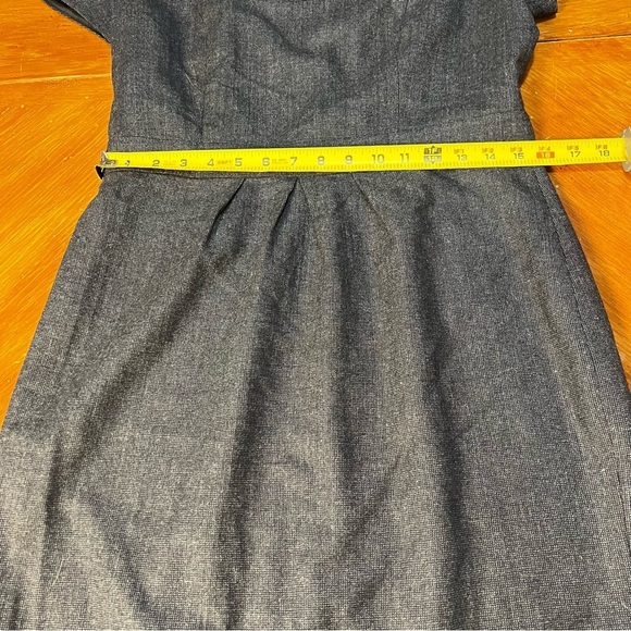 Banana Republic Charcoal Gray Wool Short Sleeve Career Sheath Dress Size 10 - Picture 10 of 14